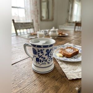 Vintage Blue Onion Mustache Cup - Vienna Woods Fine China by Seymour Mann